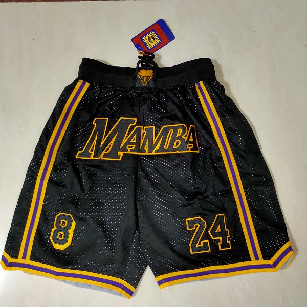 Men NBA 2021 Los Angeles Lakers Black Shorts1->los angeles lakers->NBA Jersey